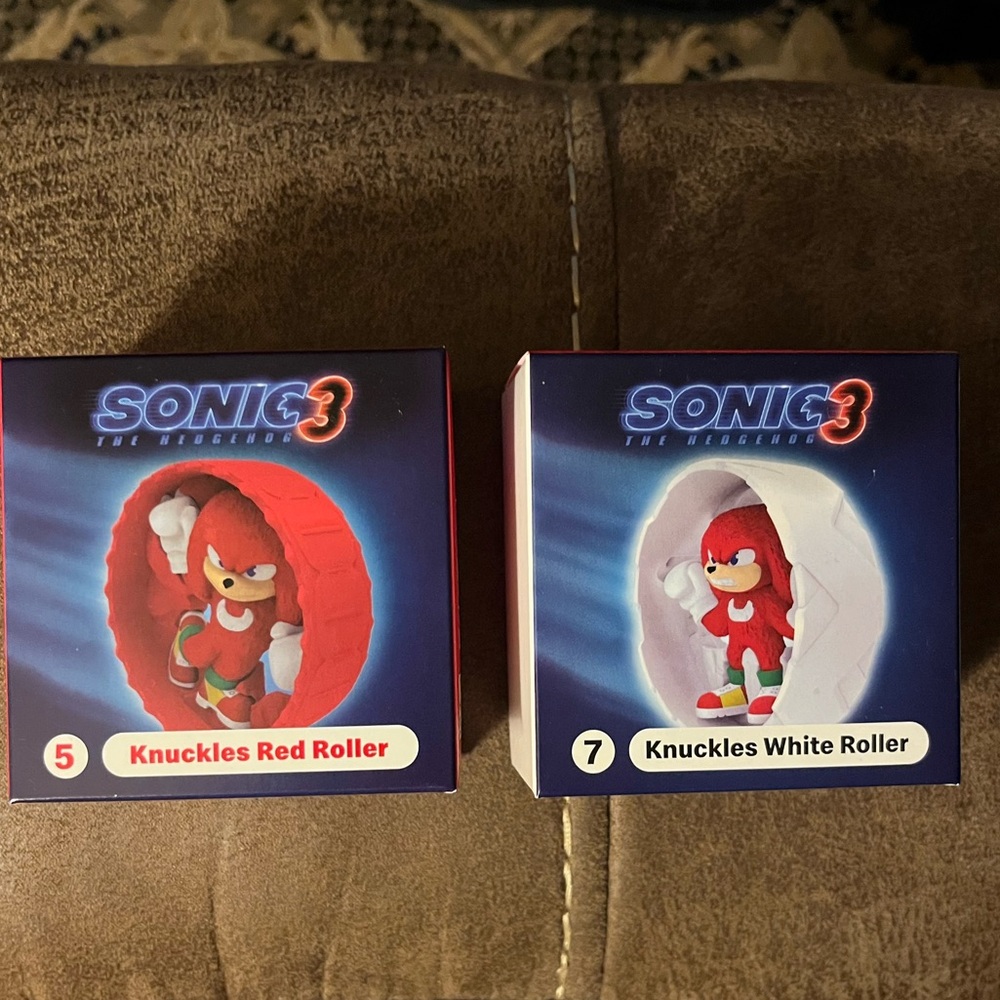 NEW Sonic The Hedgehog 3 McDonalds Happy Meal Toys #5 And #7 Red Knuckles